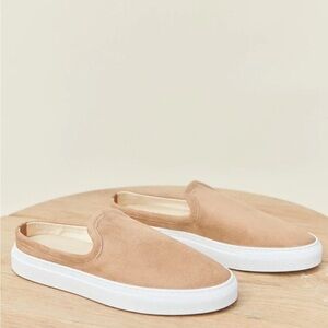 Jenni Kayne Suede Slider Sneaker Tan Size 38 7 Women’s